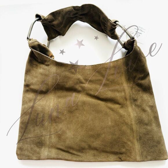 FREE PEOPLE Bobbi Slouch Suede Tote In Sand NWT - Picture 5 of 8